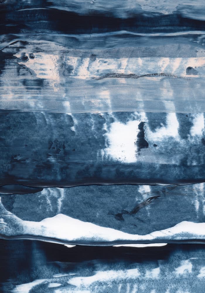 Deep Blue Abstract Horizon by uplusmestudio — canvas wall art