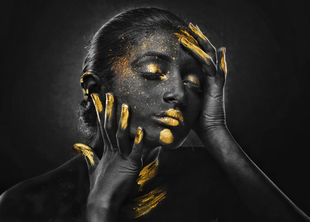Golden Dark Beauty by JAYATU CHANDRA DAS — canvas wall art