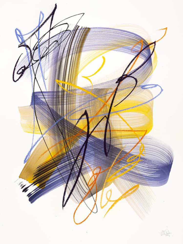 Vibrant Abstract Movement by Mette Rix — canvas wall art