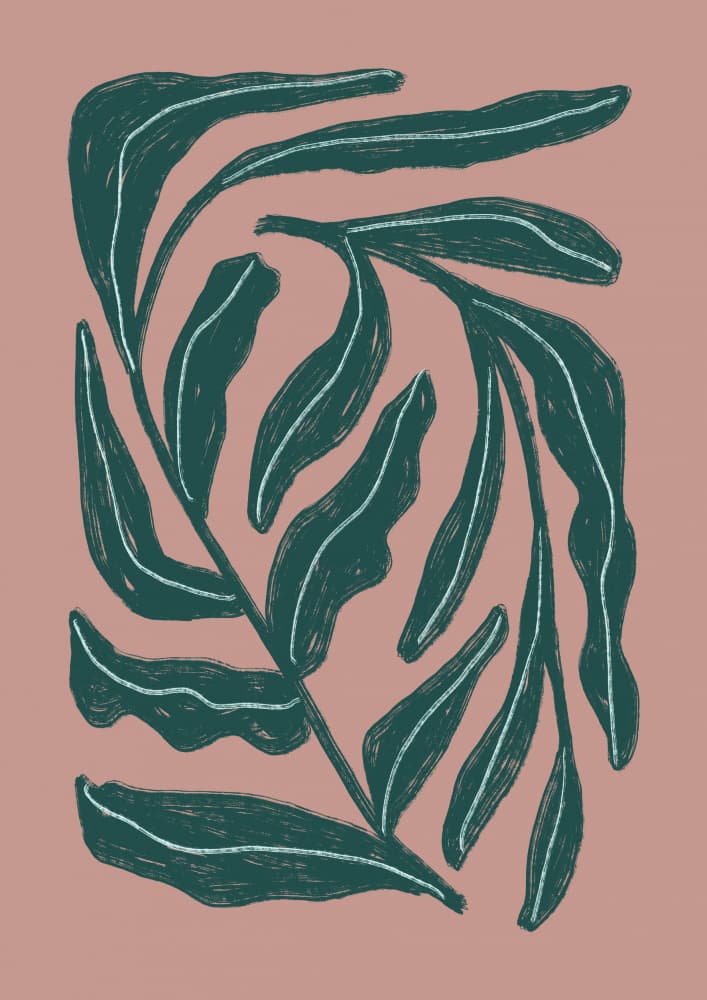 Organic Green Leaves by Charlotte Trudgett — canvas wall art