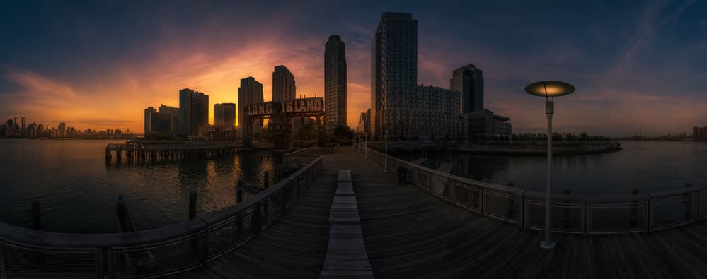 Dramatic Long Island Sunset by David Martin Castan — canvas wall art