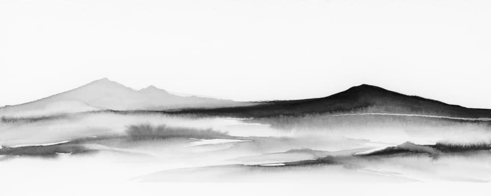 Misty Mountain Landscape by Rachel Elise — canvas wall art
