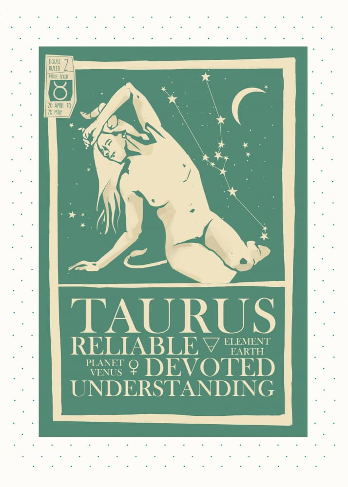 Taurus Star Goddess by Dion Gem — canvas wall art