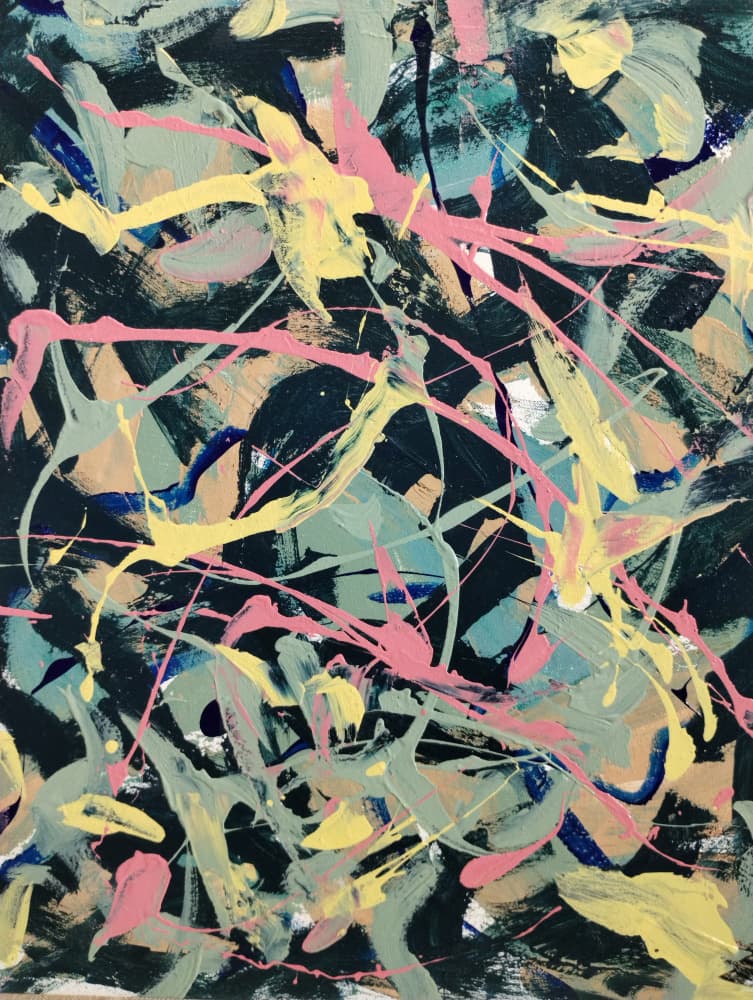 Energetic Color Splashes by Michael Cross — canvas wall art