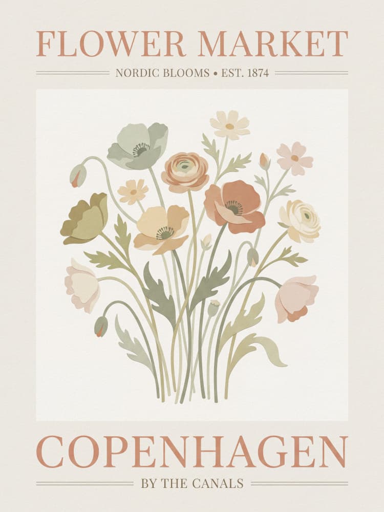 Copenhagen Flower Market by Andreas Magnusson — canvas wall art
