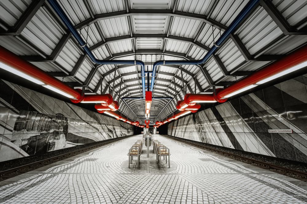 Modern Subway Station by fotomarion — canvas wall art