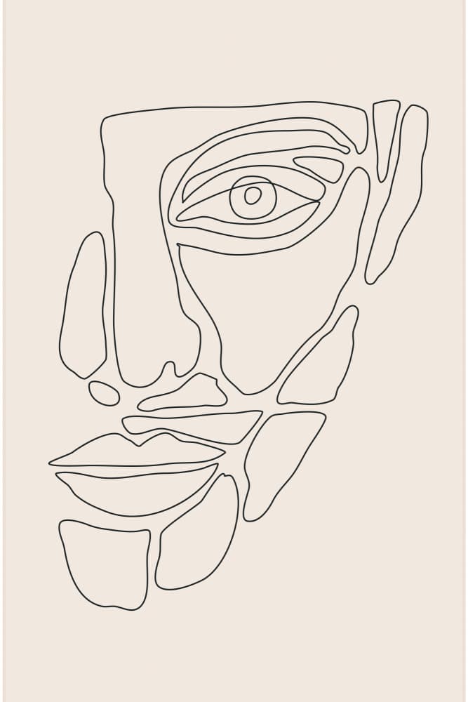 Abstract Feminine Outline by jay stanley — canvas wall art