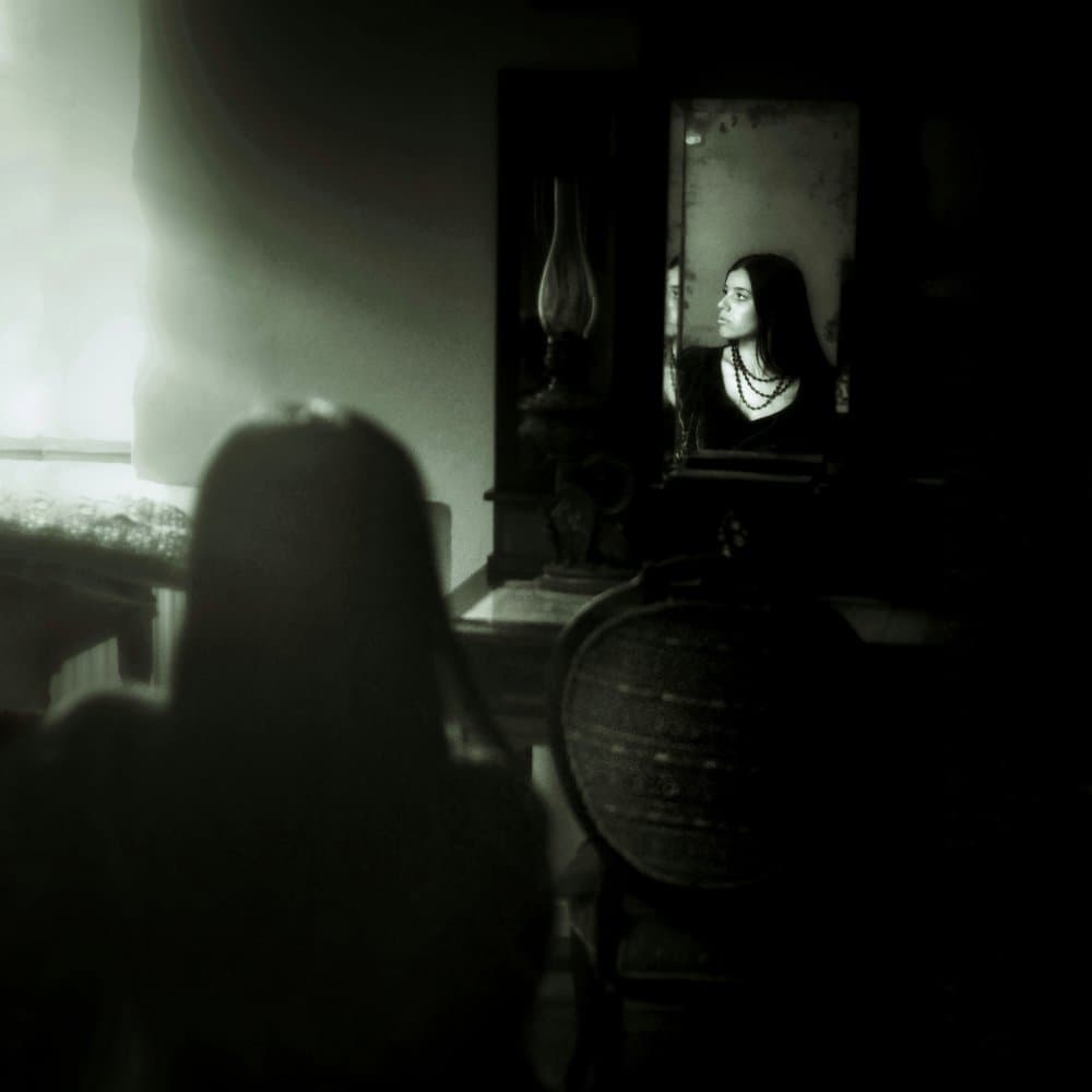 Gothic Mirror Gaze by Aurelian — canvas wall art