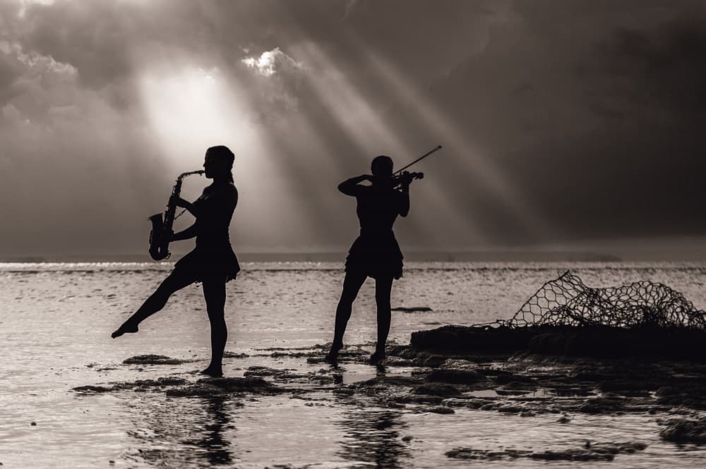 Ocean Music Performance by Ronen Rosenblatt — canvas wall art