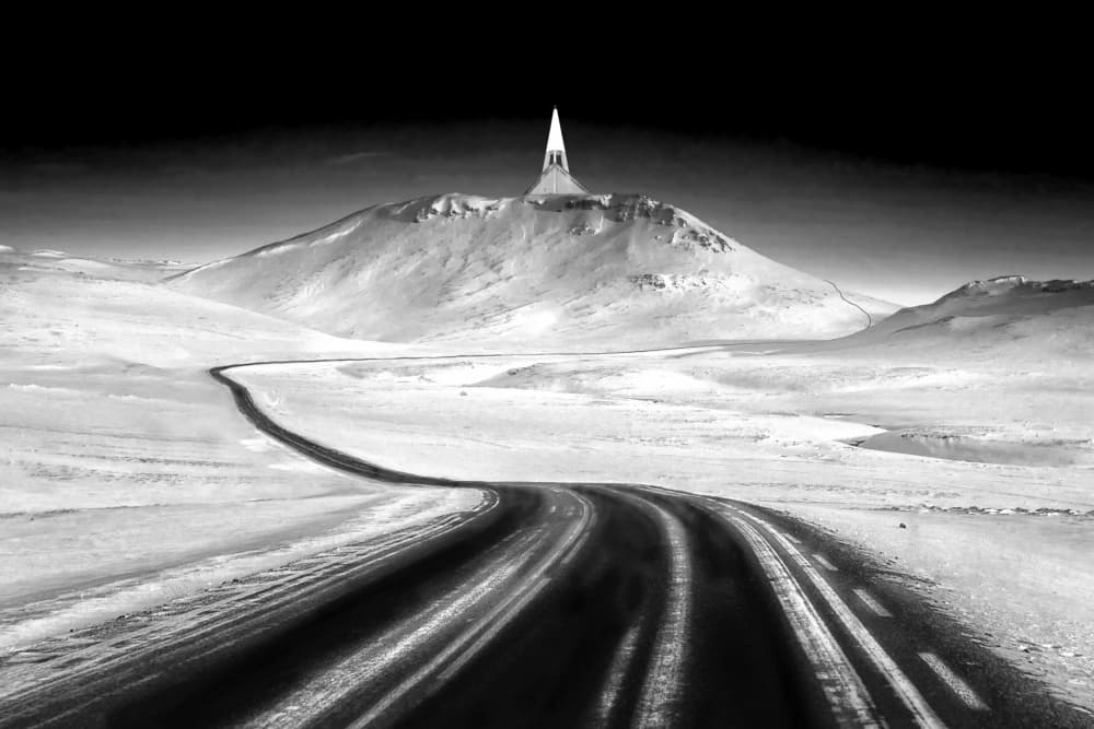 Winter Road Peak by Jiahong Zeng — canvas wall art
