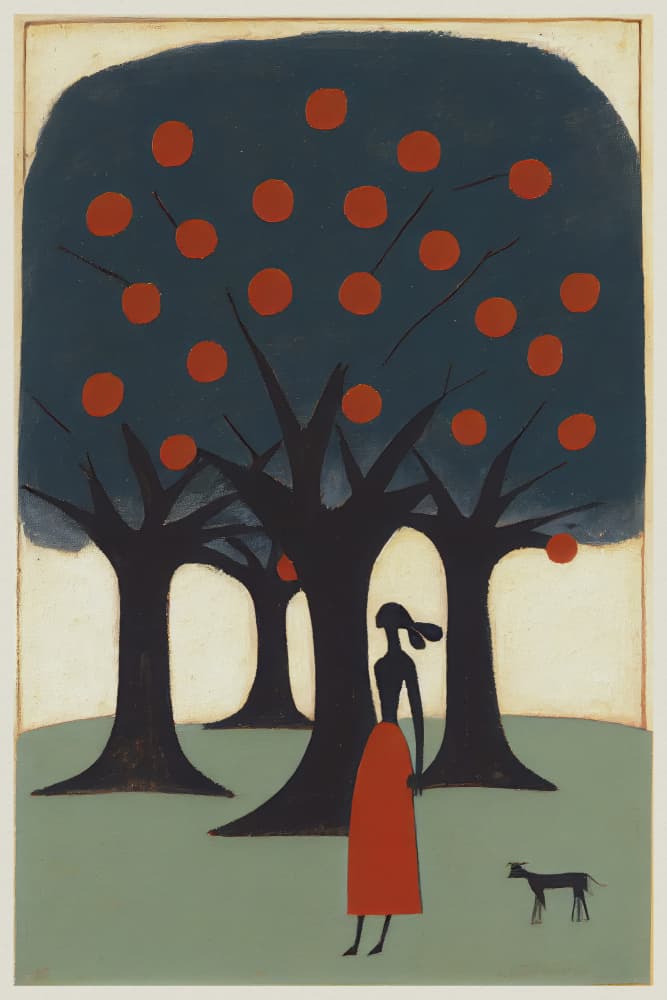 Dreamy Orchard Stroll by Treechild — canvas wall art