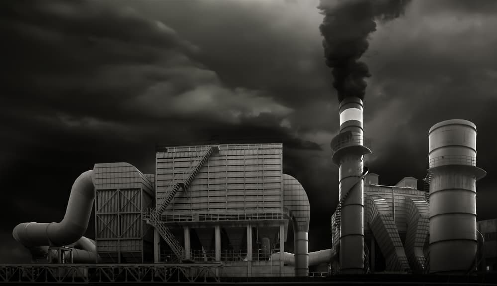 Industrial Smoke Rising by Biao Huang — canvas wall art