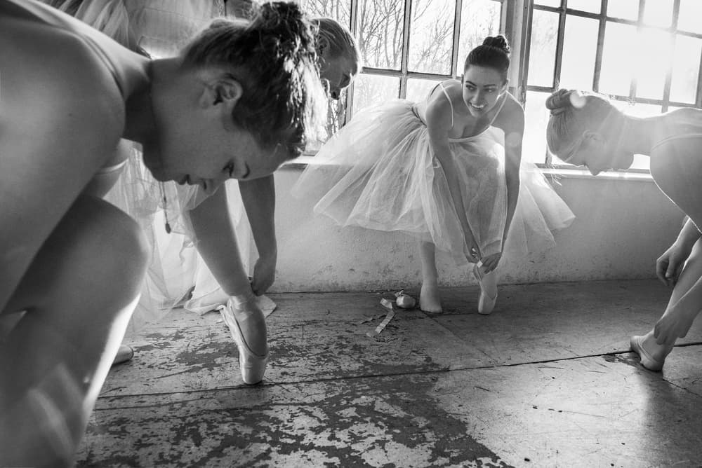 Ballerinas Preparing Pointe by Peter Müller Photography — canvas wall art