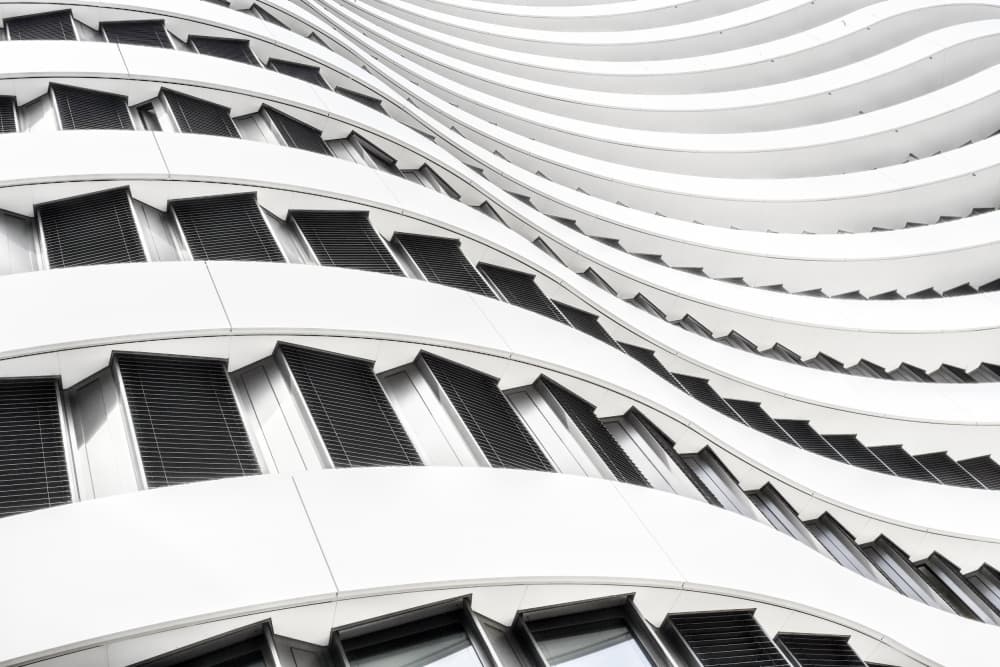 Modern Wavy Architecture by Linda Wride — canvas wall art