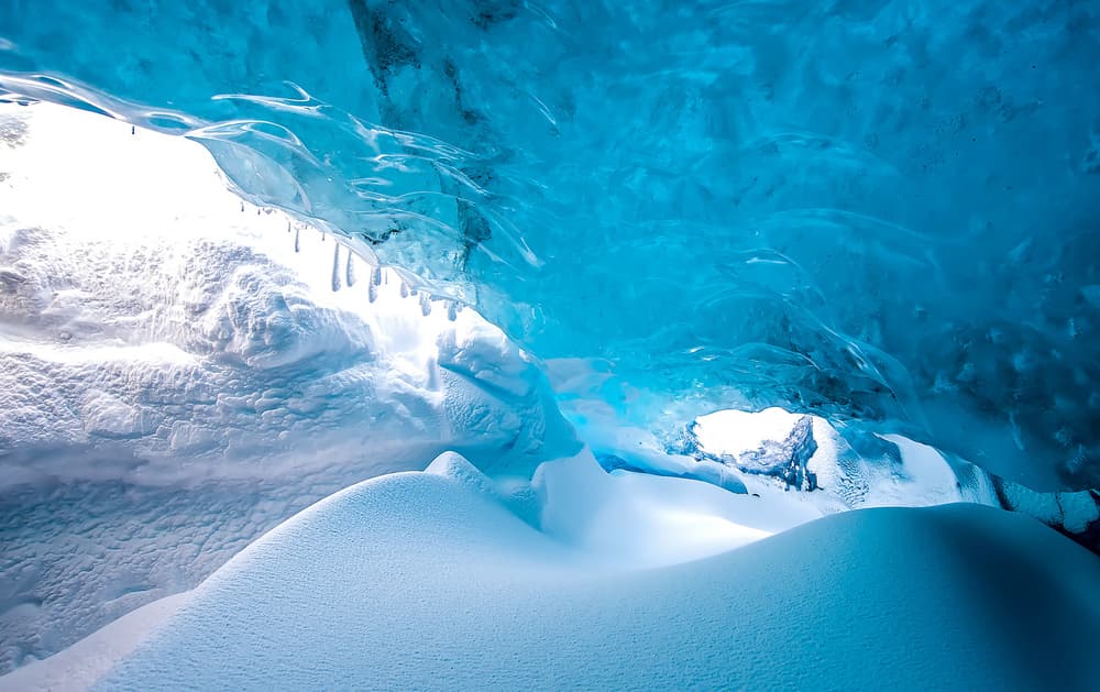 Crystal Blue Cavern by Alex Lu — canvas wall art