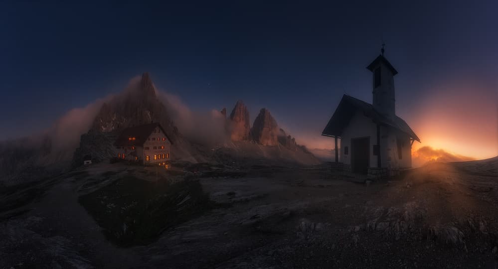 Misty Mountain Glow by Guillermo García Delgado — canvas wall art