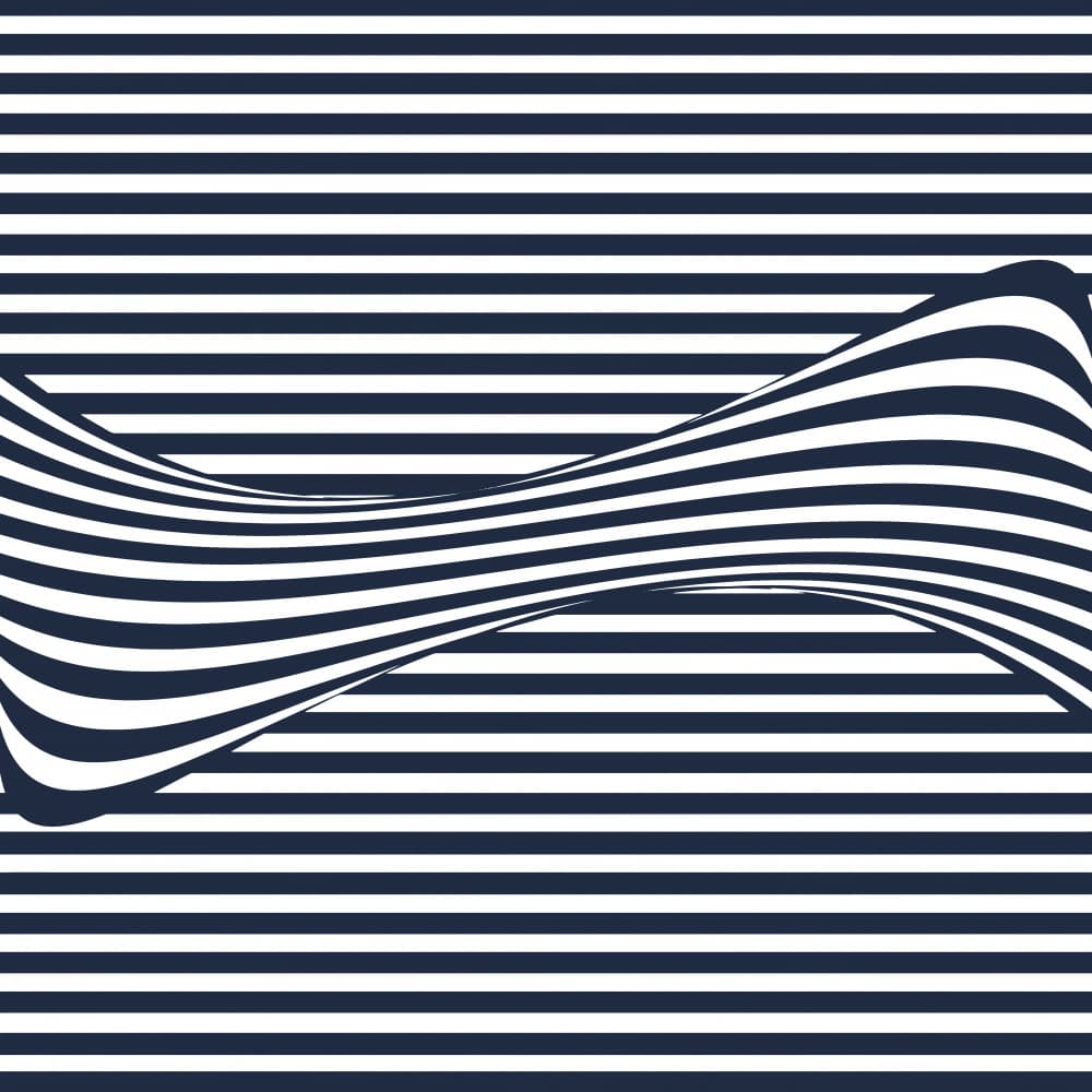 Warped Stripe Illusion by Carlos Perez Del Moro — canvas wall art