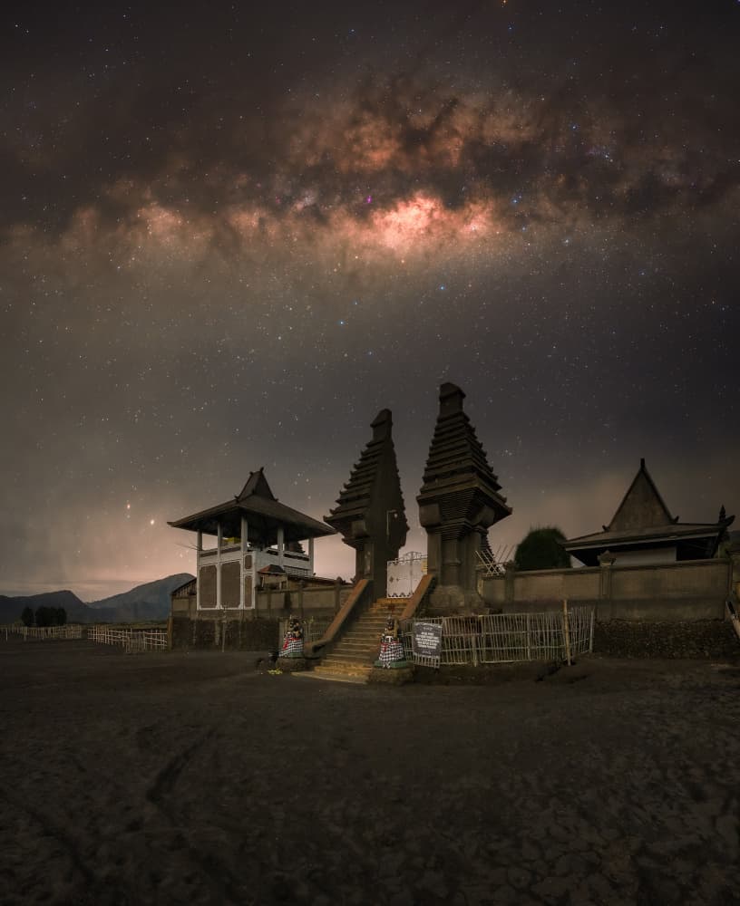 Celestial Temple Night Sky by SANDEEP MATHUR — canvas wall art