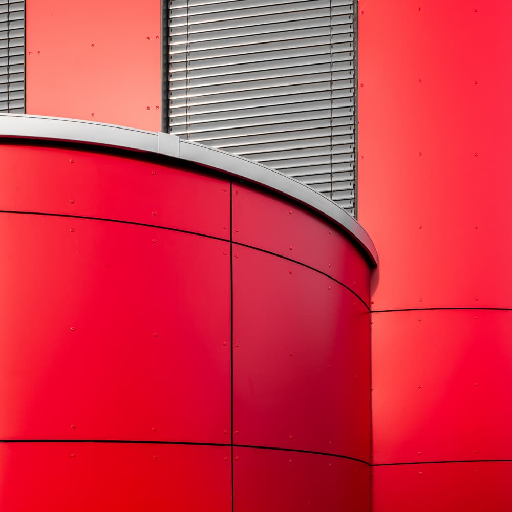 Modern Red Facade by Markus Auerbach — canvas wall art