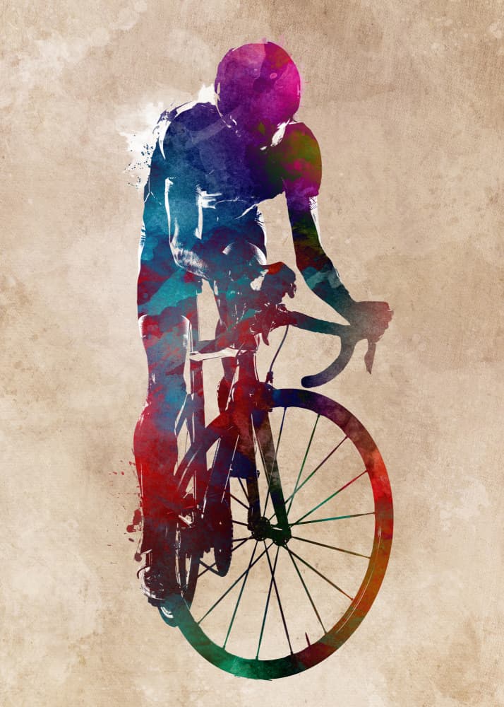 Vibrant Cycling Sprint by Justyna Jaszke — canvas wall art