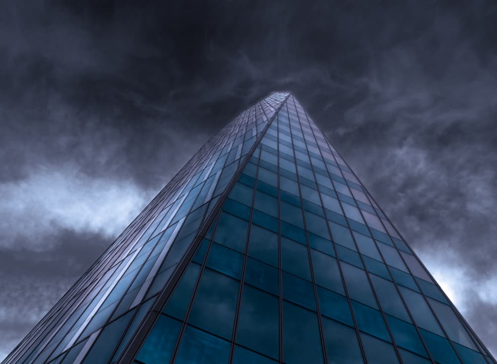 Stormy Skyscraper by Fred Louwen — canvas wall art