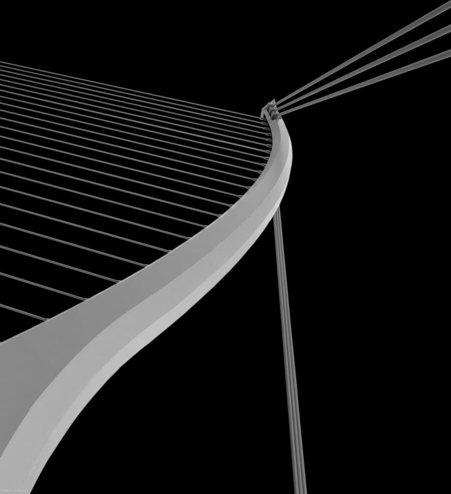 Sleek Architectural Curves by Olavo Azevedo — canvas wall art