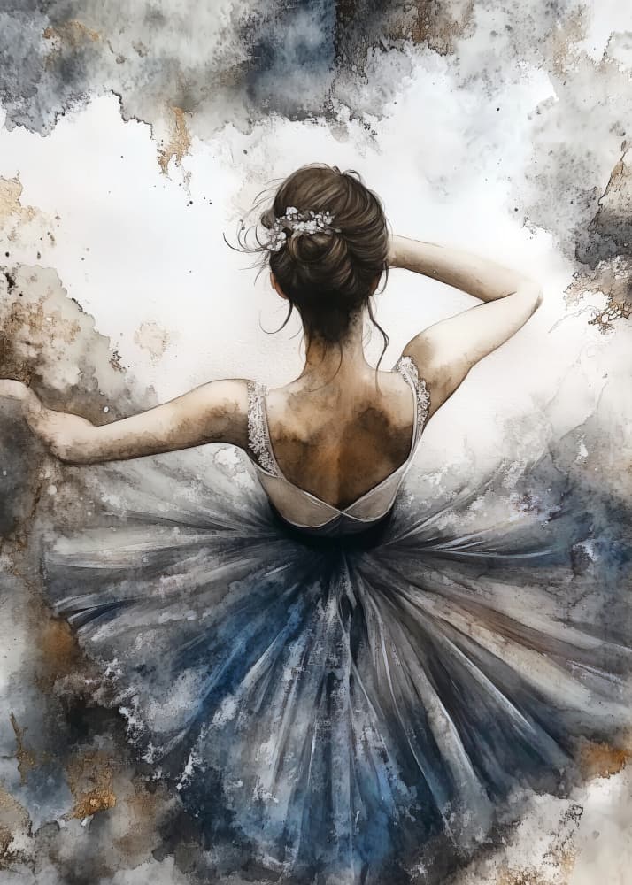Ethereal Ballerina Dance by Justyna Jaszke — canvas wall art