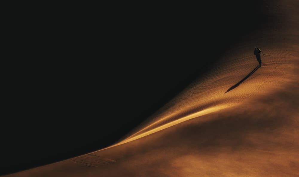 Solitary Desert Journey by Babak Mehrafshar — canvas wall art