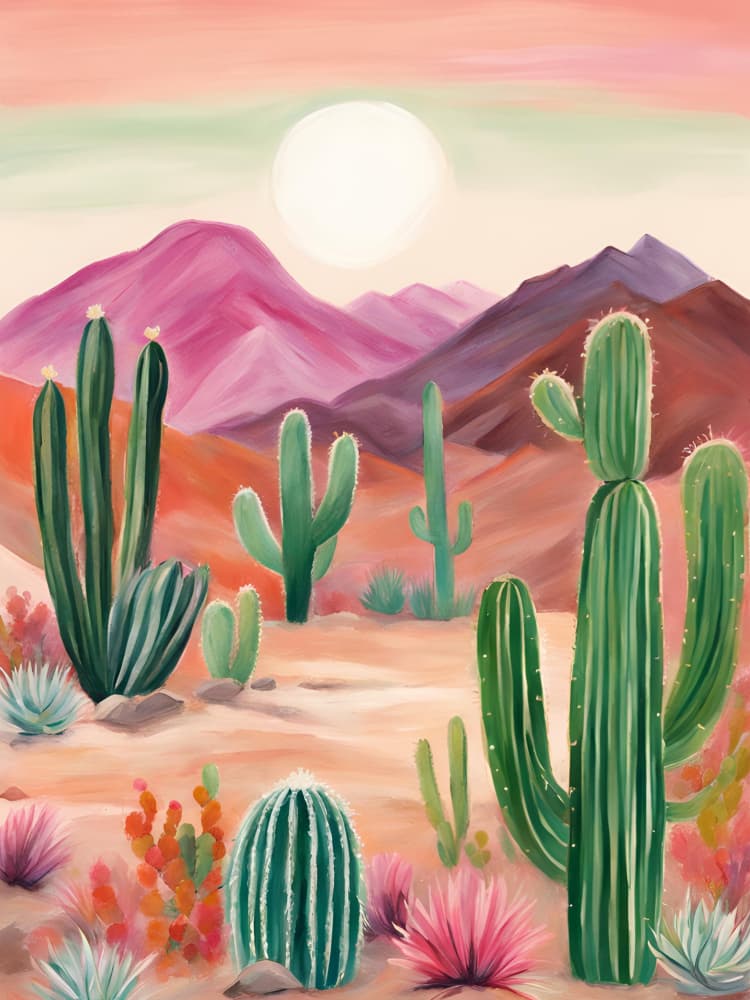 Southwest Desert Sunset by Ohkimiko — canvas wall art