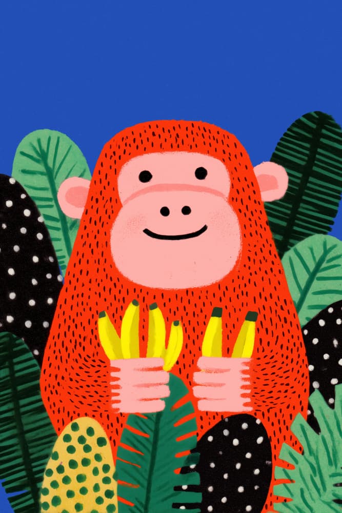 Banana buddy by Treechild — canvas wall art