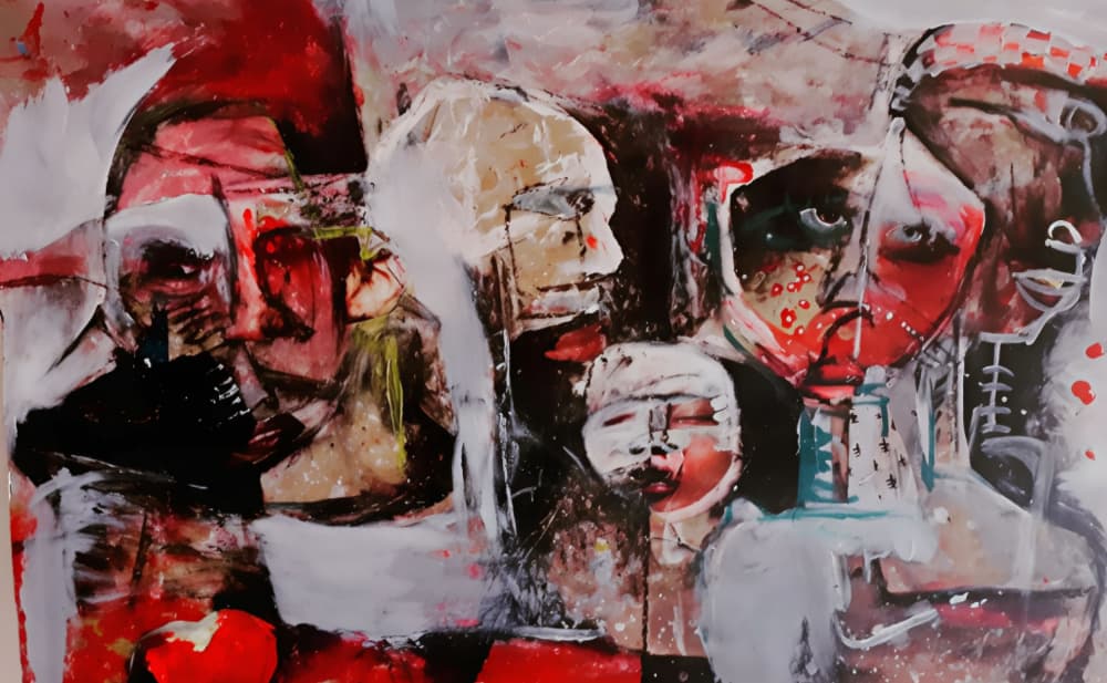 Raw Human Expression by Nico Phooko — canvas wall art