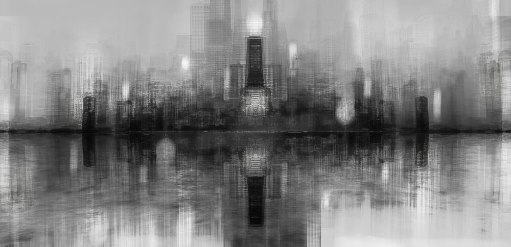 Abstract City Reflections by Carmine Chiriacò — canvas wall art