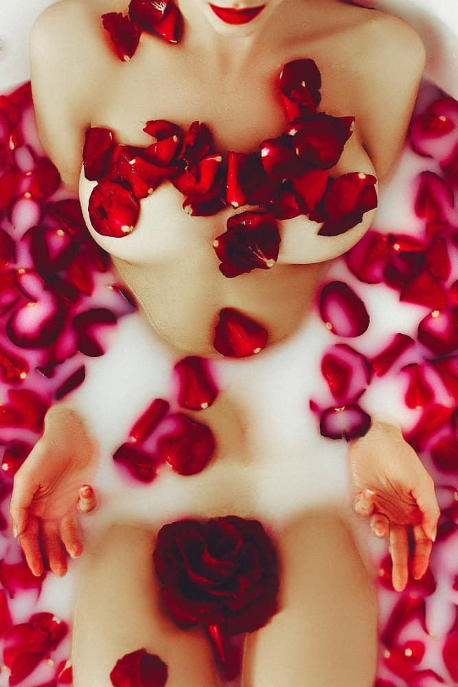 Rose Petal Milk Bath by Ruslan Bolgov — canvas wall art