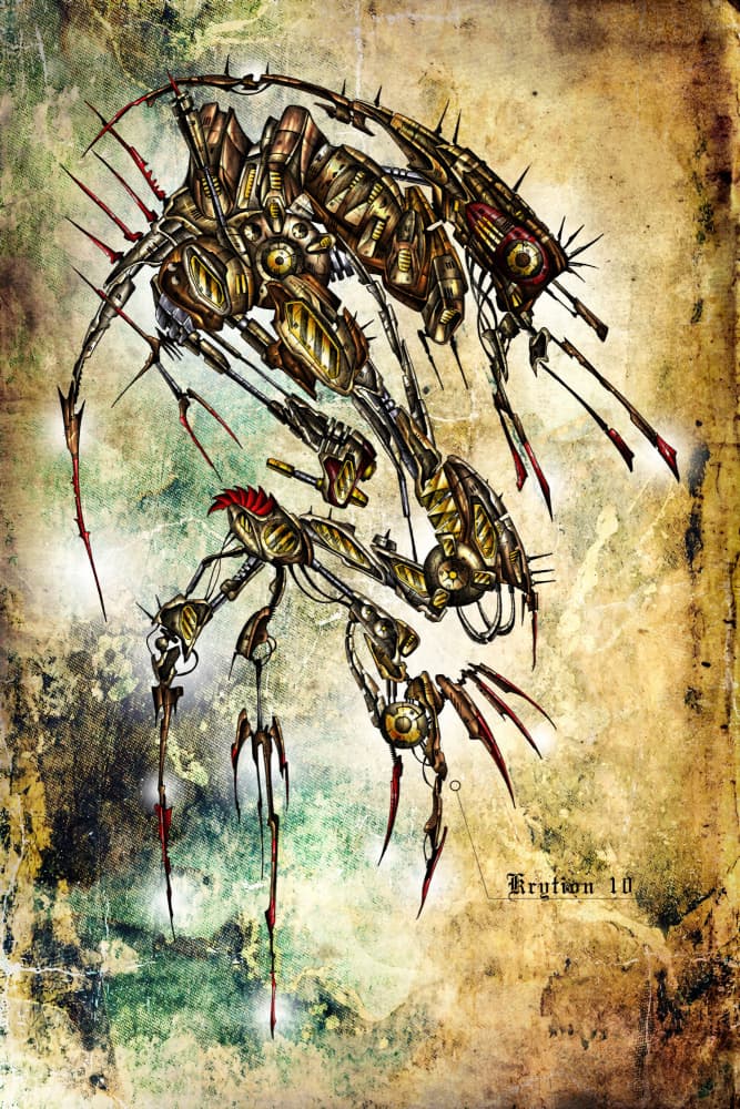 Steampunk Insectoid Creature by Rafal Kulik — canvas wall art
