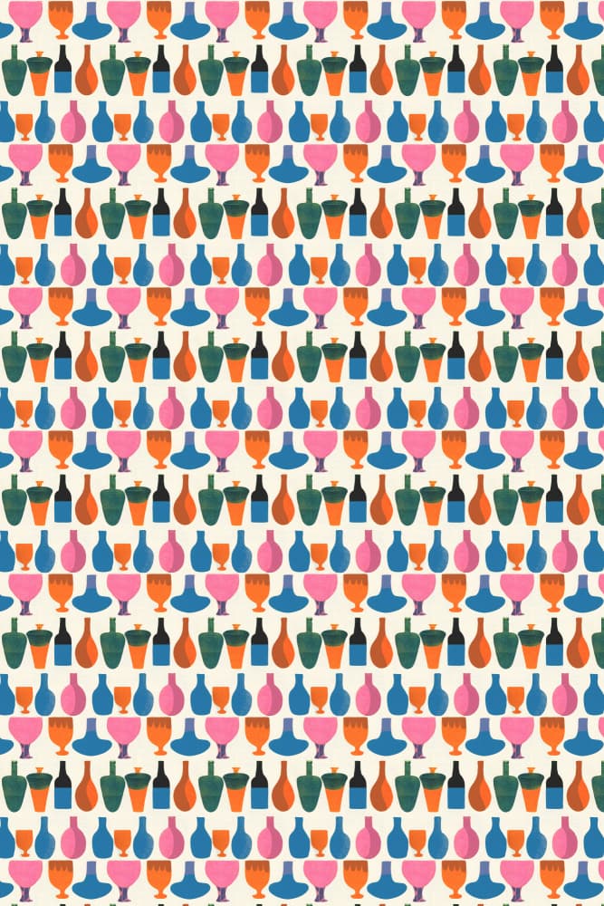 Vibrant Vessels by Treechild — canvas wall art