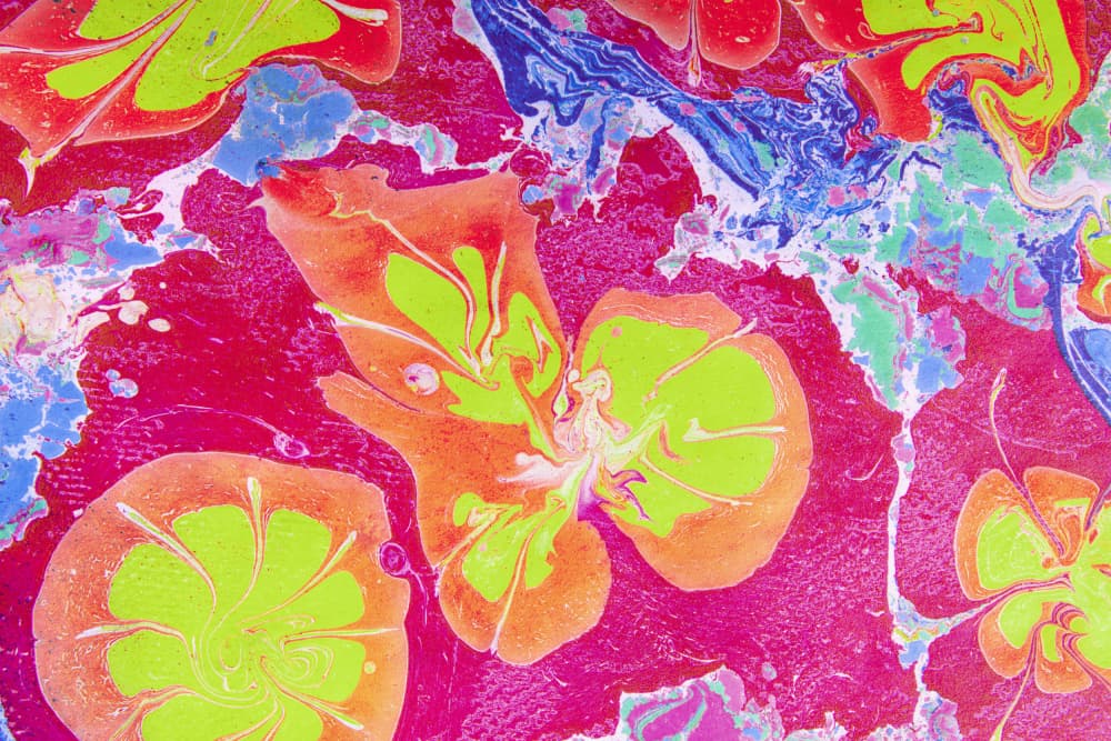 Neon Liquid Blooms by Julia Ramiro — canvas wall art