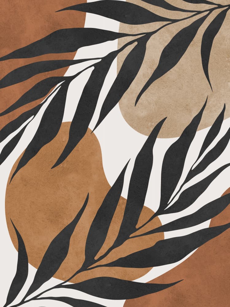 Earthy Palm Silhouettes by Vitor Costa — canvas wall art
