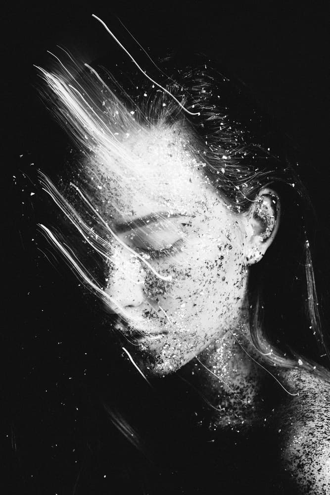 Sparkling Face Portrait by Artem Vasilenko — canvas wall art