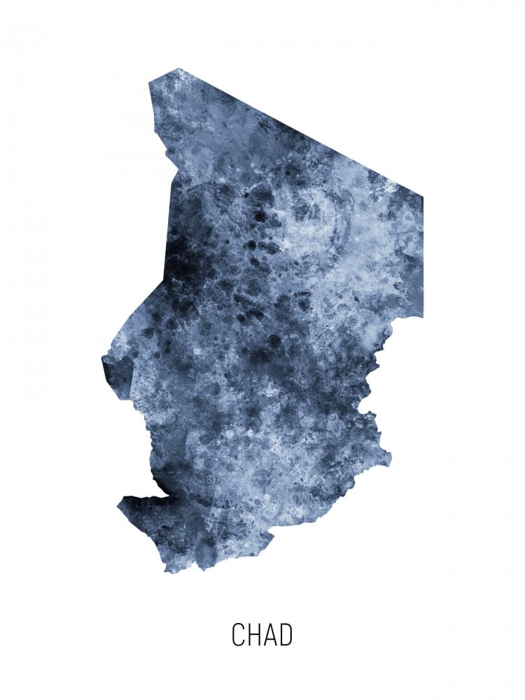 Abstract Chad Map by Michael Tompsett — canvas wall art