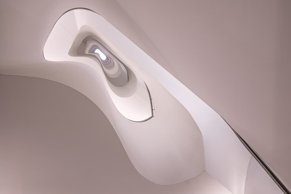 Elegant White Spiral by fotomarion — canvas wall art