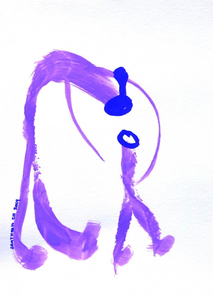 Playful Abstract Dance by Santhosh ch — canvas wall art