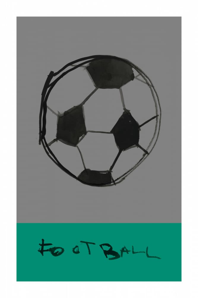 Hand Drawn Football by cartissi — canvas wall art