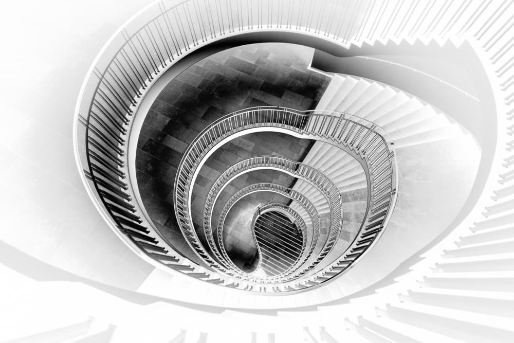 Elegant Spiral Staircase by Nina Pauli — canvas wall art
