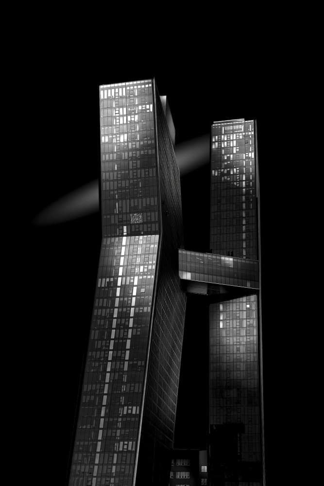 Dramatic Urban Skyscrapers by Yanyu Shen — canvas wall art