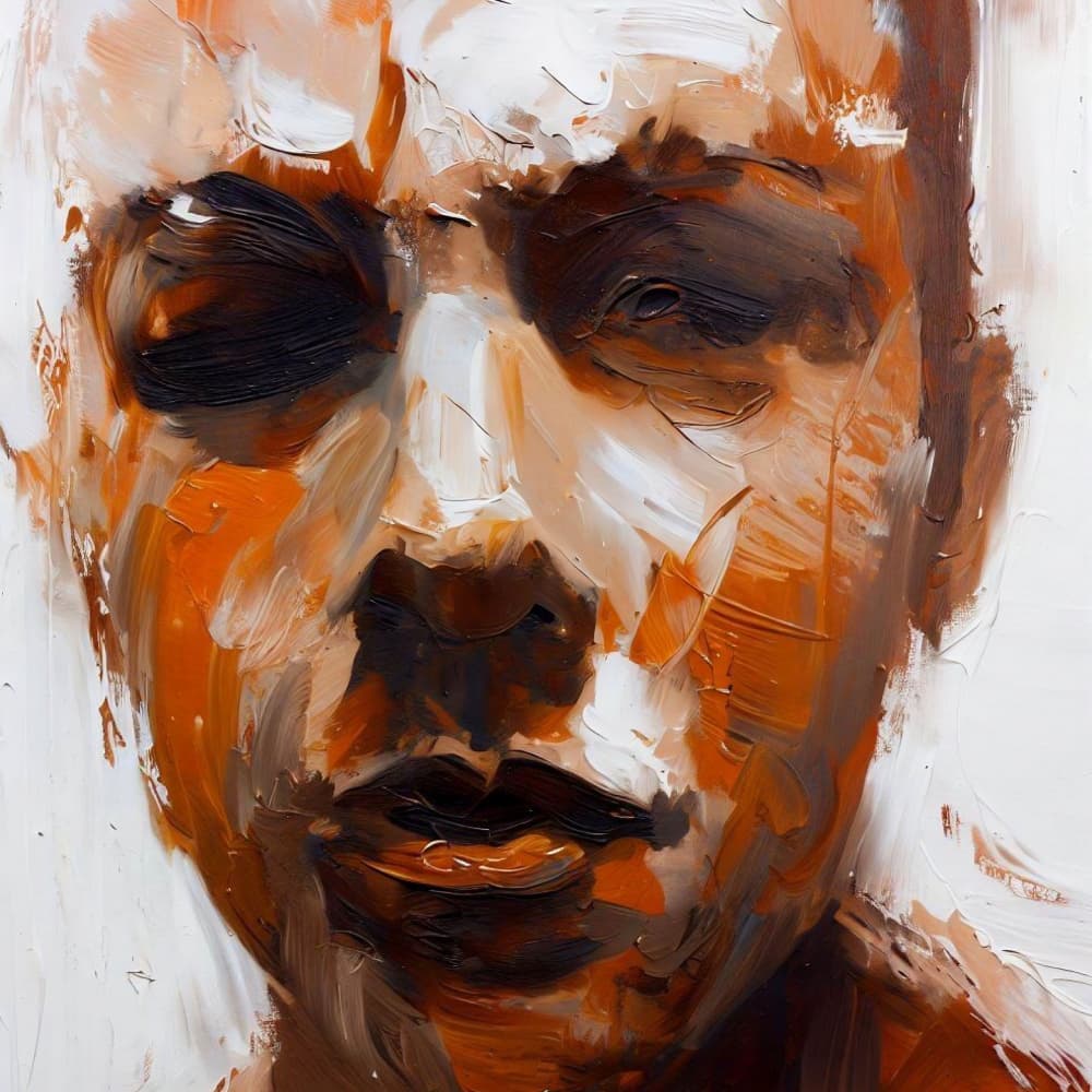Warm Abstract Portrait by Kiarra B — canvas wall art