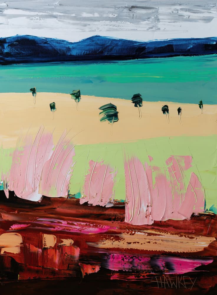 Vibrant Textured Landscape by Angela Hawkey — canvas wall art
