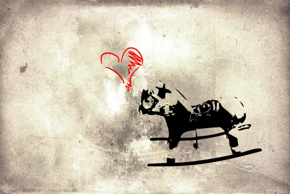 Rocking Horse Love by Rafal Kulik — canvas wall art