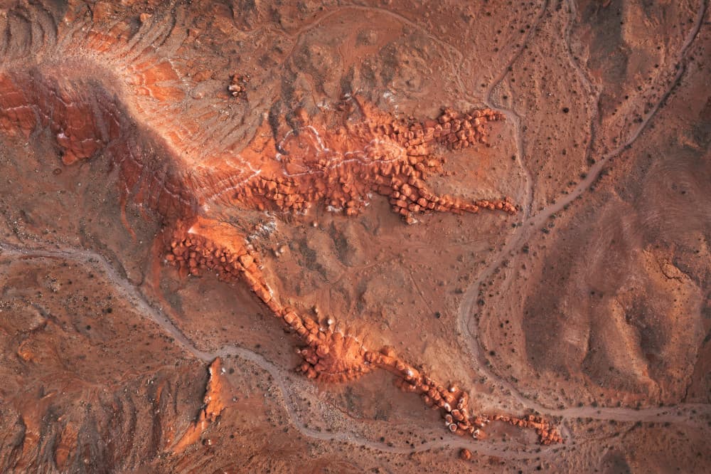 Red Desert Patterns by John Fan — canvas wall art