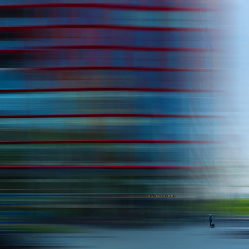 Blurred Urban Motion by Bernardine de Laat — canvas wall art
