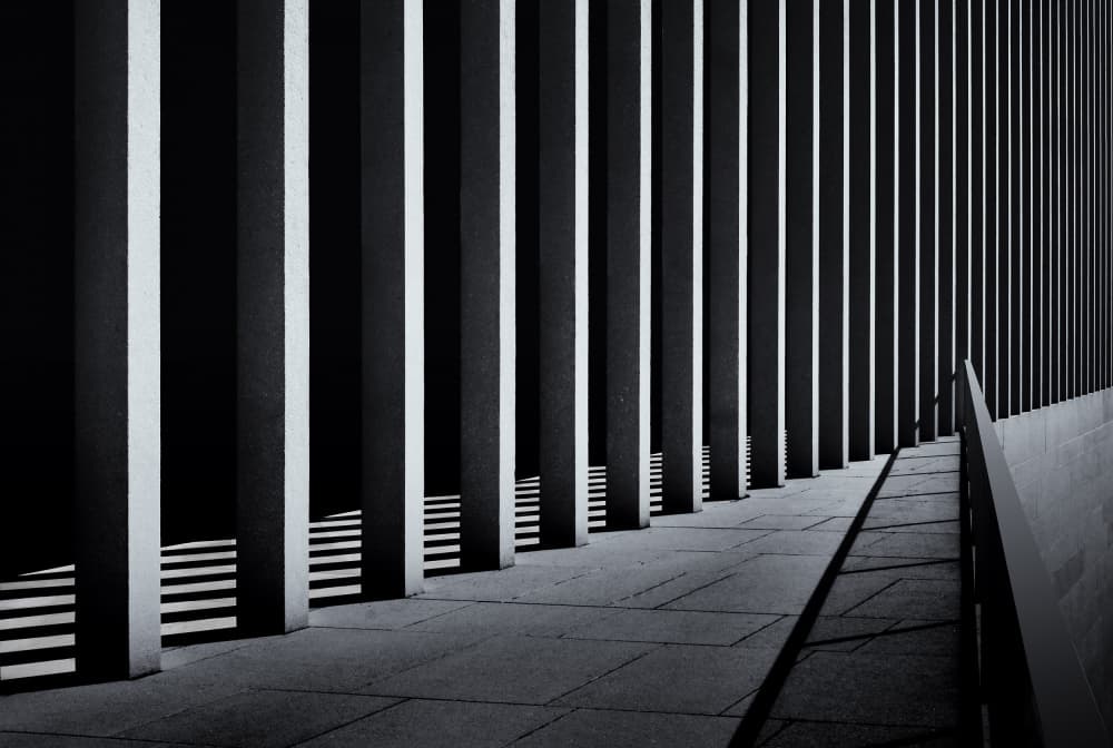 Geometric Shadow Pattern by Rolf Endermann — canvas wall art